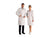 Camice da medico Doppiopetto Uomo bianco da laboratorio - Amelia Camice Bianco Unisex da Laboratorio - Norma CE - Polso con Elastico.