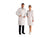 Camice da medico Doppiopetto Donna bianco da laboratorio - Amelia Camice Bianco Unisex da Laboratorio - Norma CE - Polso con Elastico.
